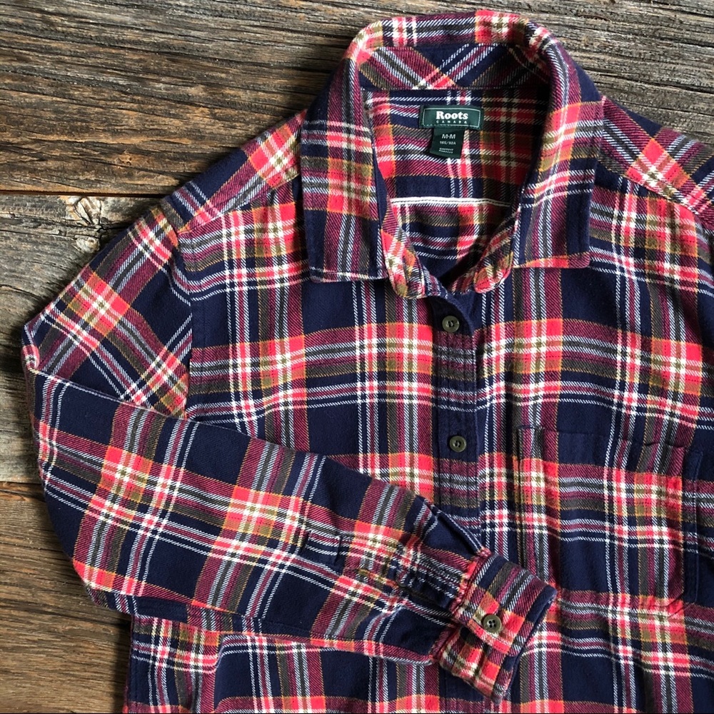 Roots Plaid Flannel Shirt